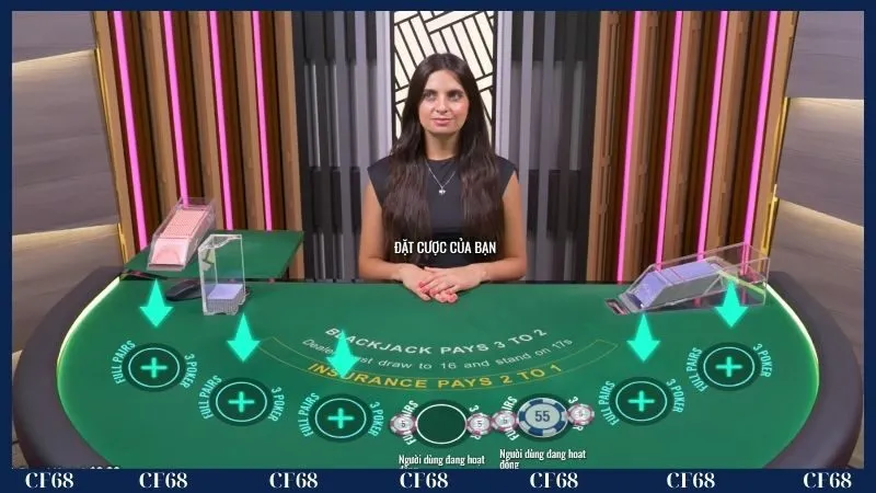 Dealer người thật túc trực tại bàn cược casino minh bạch trên CF 68 Dealer người thật túc trực tại bàn cược casino minh bạch trên C F68